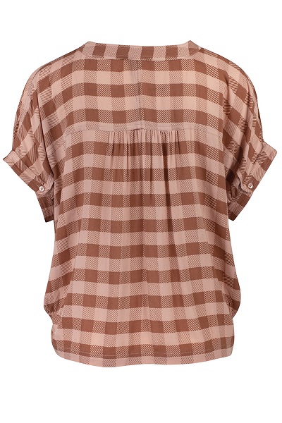 Blouse Wide Checker Rose