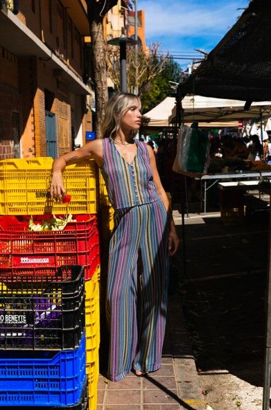 Pantalon Paulo Rayures Samba