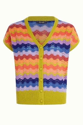 V Button Top Pellegrini Peach Pink