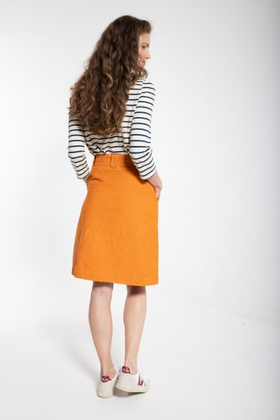 Madelaine Cord Skirt Honey