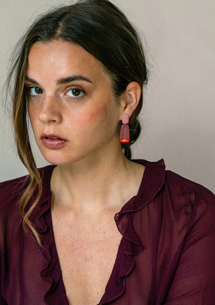 Earrings Juna Bloom Mauve Sunset