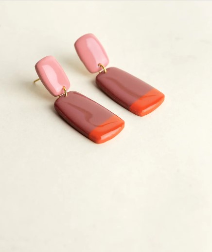 Earrings Juna Bloom Mauve Sunset