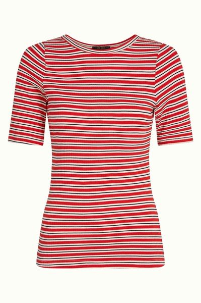 Lili Tee Surf Stripe Fire Red