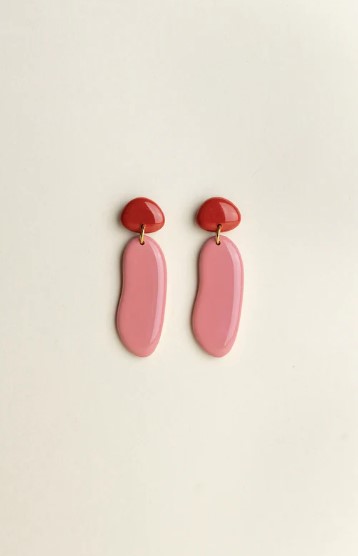 Earrings Nora Red Bloom