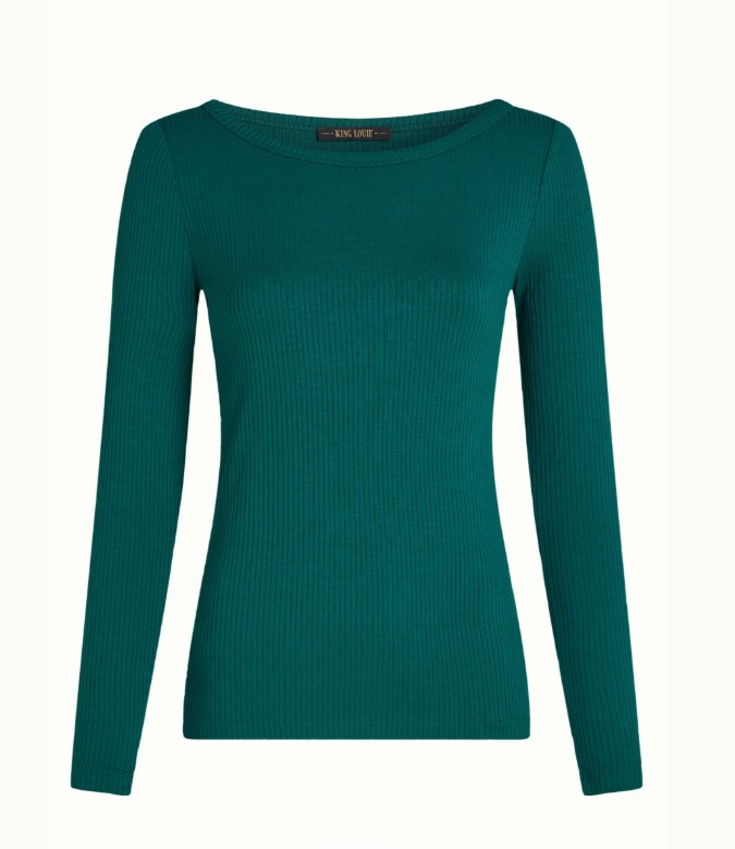 Lili Tee Uni Rib Spruced Green