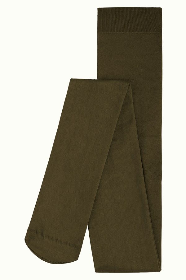 Tights Solid Thyme Green