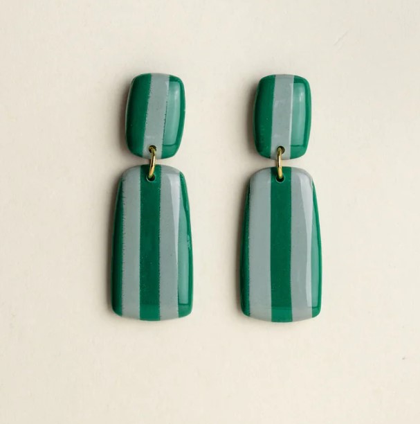 Earrings Julia Emerald Sea