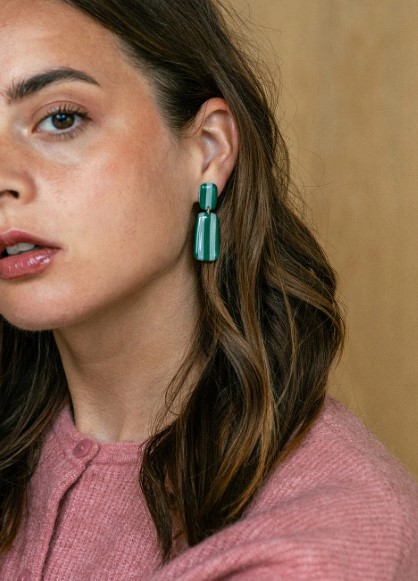 Earrings Julia Emerald Sea