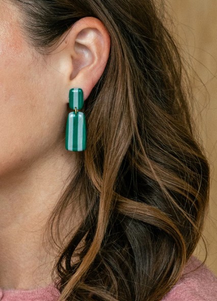 Earrings Julia Emerald Sea