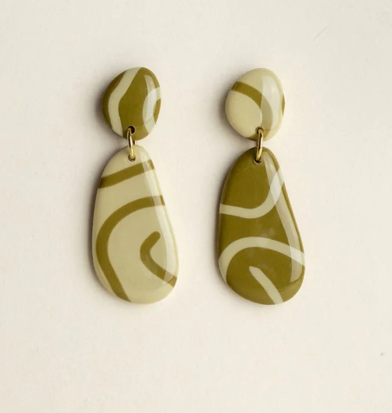 Earrings Ivy Moss Sand