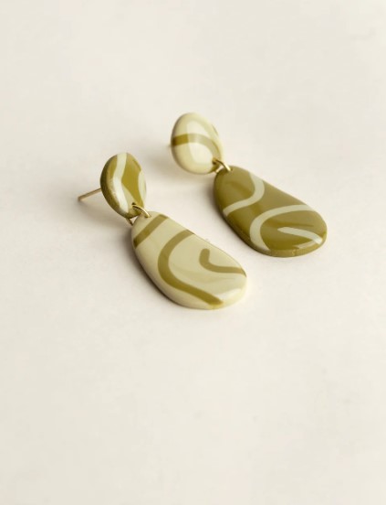Earrings Ivy Moss Sand