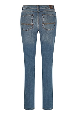 Dahia Straight Leg Washed Light Blue Denim