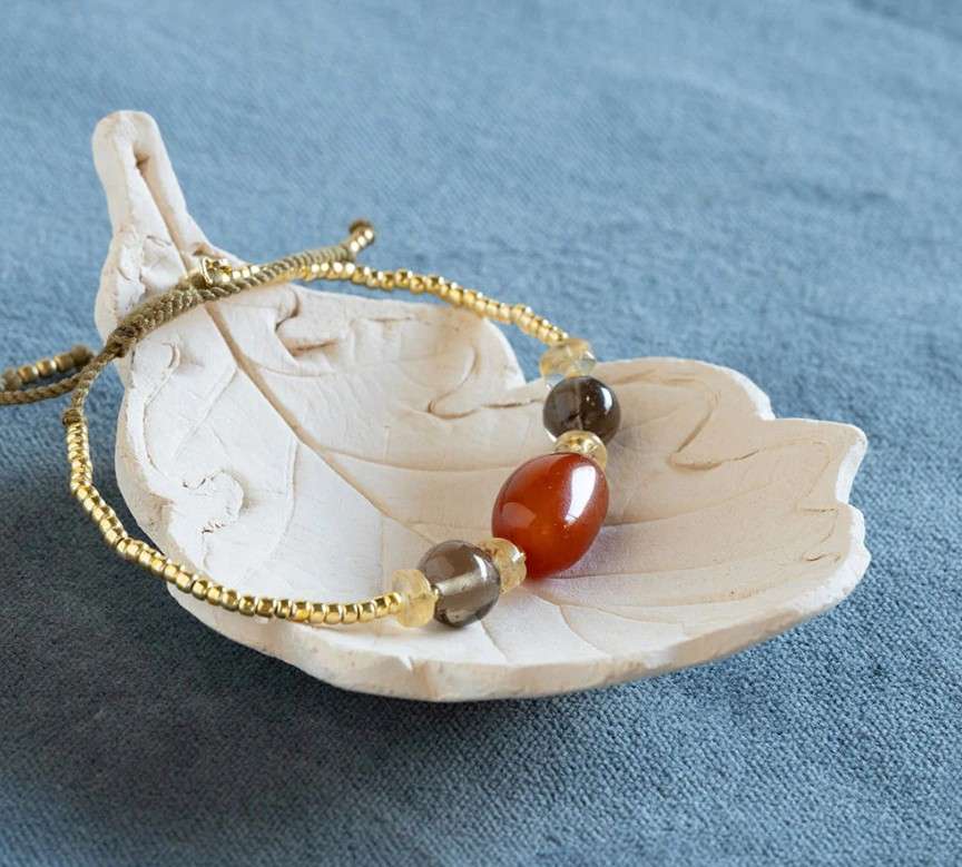 Exited Carnelian Smoky Citrine Bracelet