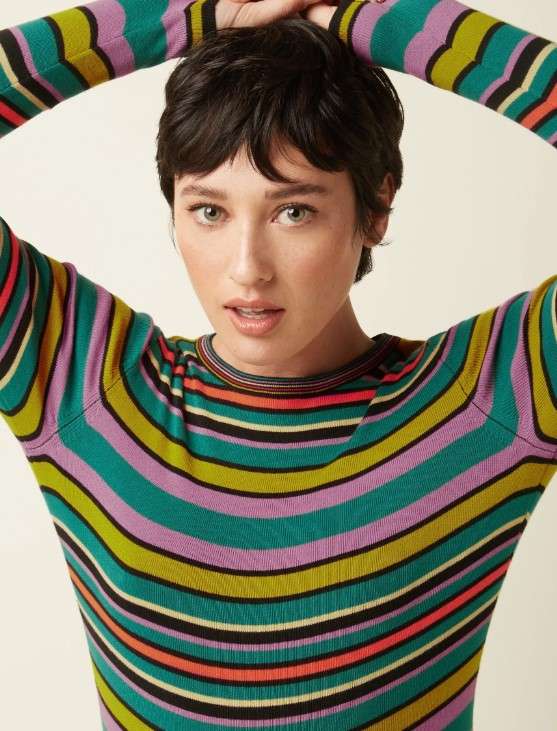 Agnes Rib Top Ozark Multi Color