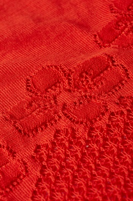 Cardi Yoke Bonet Red