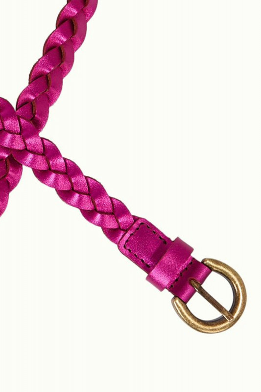 Shiny Braided Belt Caspia Purple