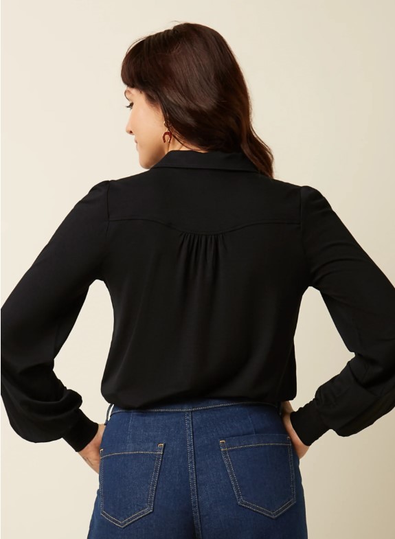 Carina Blouse Viscose Light Black