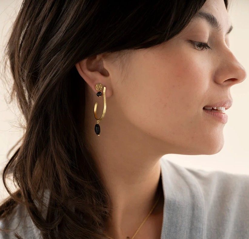 Attracted Black Onyx Earrings