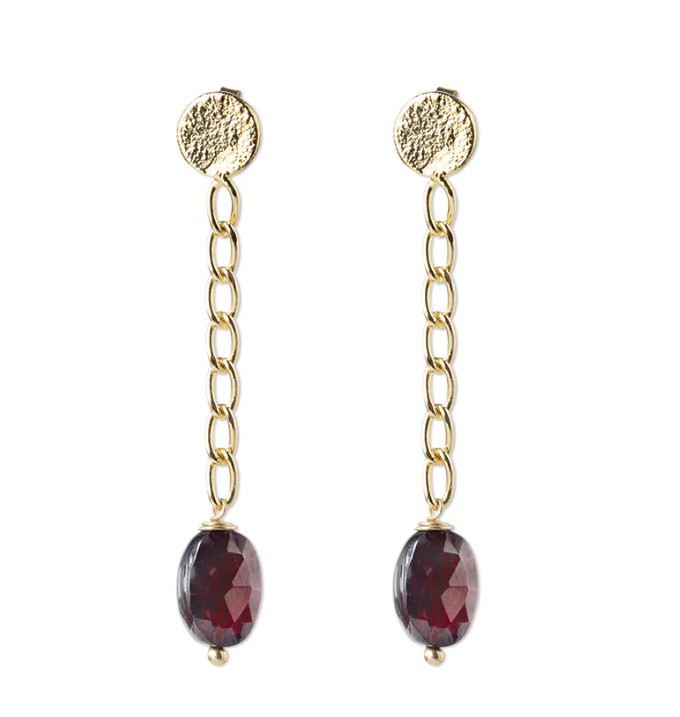 Meditation Garnet Earrings