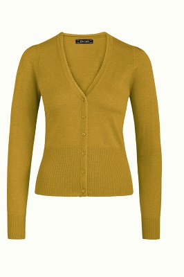 Cardi V Cocoon Honey yellow