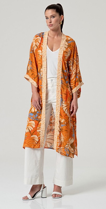 Loshangende Kimono met riem