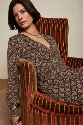 Loretta Dress Jubilee Dragonfly Green