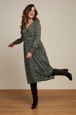 Loretta Dress Glam Dragonfly Green