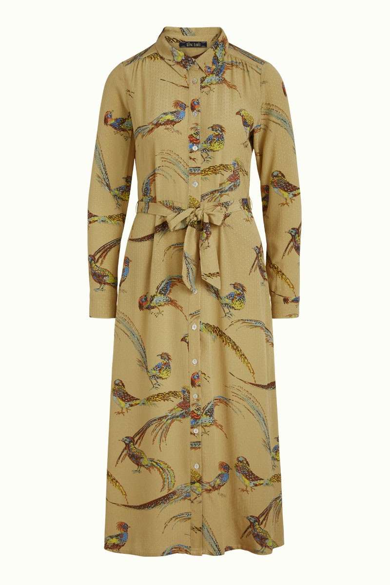 Olive Midi Dress Reggie Mustard Gold