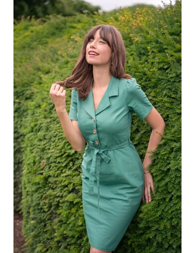 Dita Dress Delfino Denim Jade Green