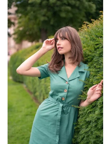Dita Dress Delfino Denim Jade Green