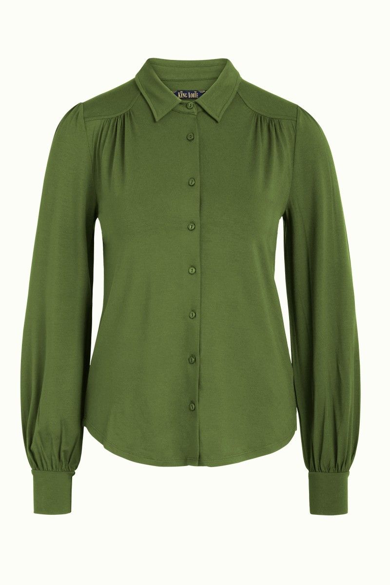 Carina Blouse Ecovere Light Kale Green