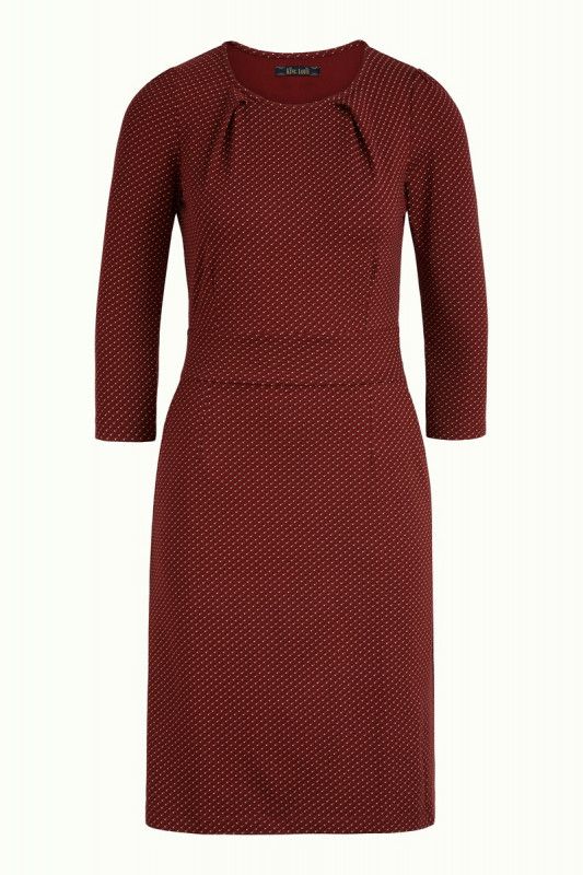 Mona Dress Close Up Brique Red