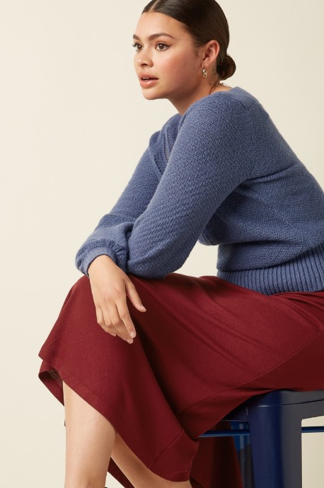 Erin Top Farfalle Shadow Blue