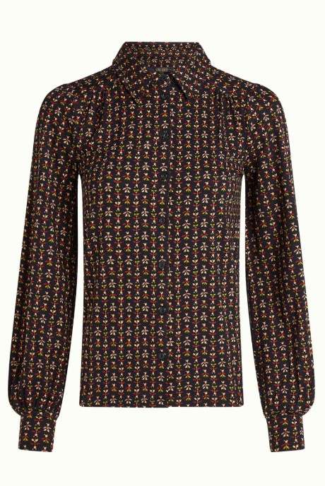 carina blouse jangle black