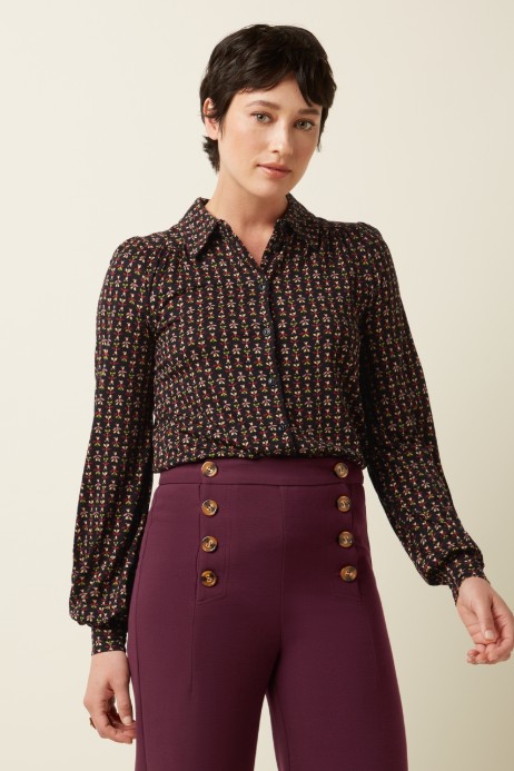 carina blouse jangle black