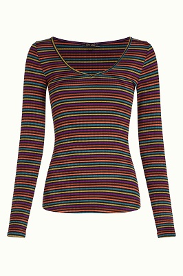 Carice V Top Rolla Stripe Umbre