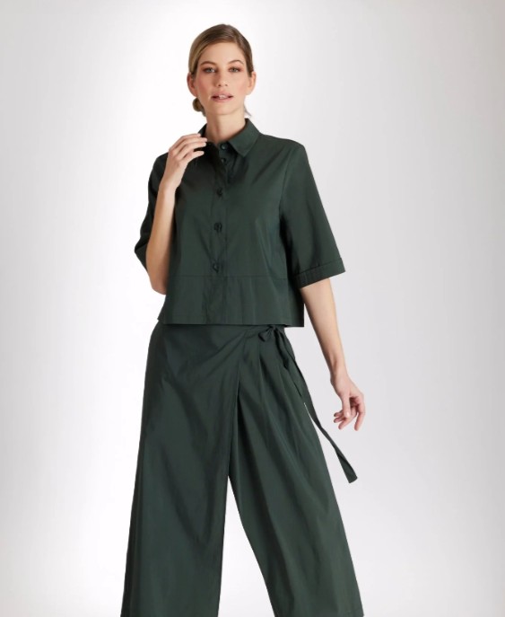 Kabuska Bluse Black Khaki