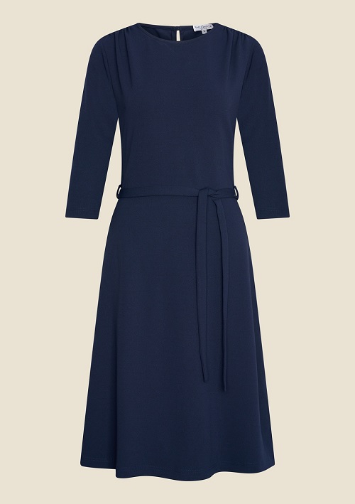 New York Dress Navy Jersey Crepe