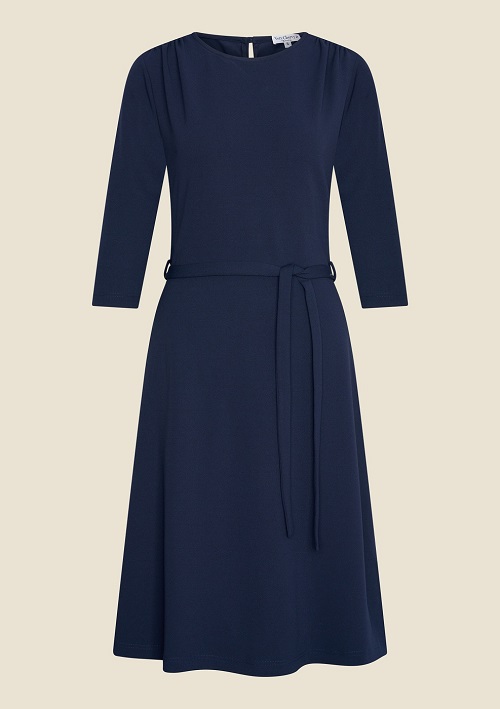 New York Dress Navy Jersey Crepe