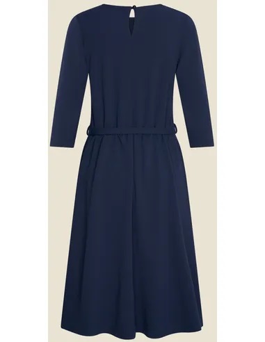 New York Dress Navy Jersey Crepe