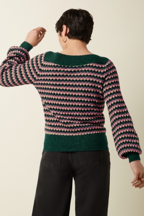 Erin Top Flora Pine Green