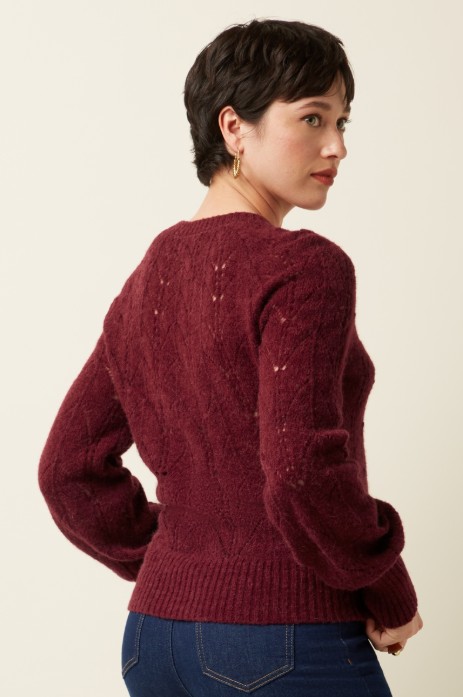 Raglan cardi bernard Cabernet Red