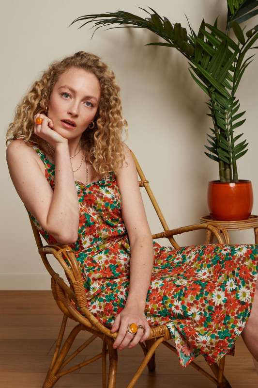 Lenny Dress keyline Spicy Orange