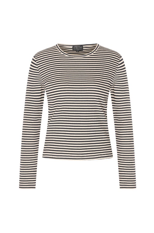 Top Roundneck Two Tone Black