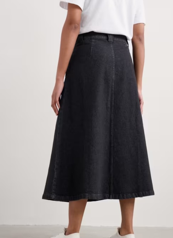 Restharrow Skirt Mid Waist Dark Denim