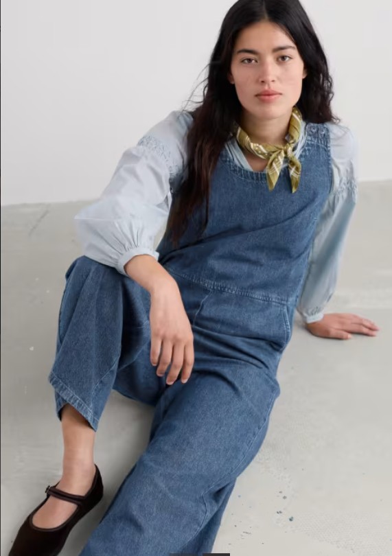 Salt Air Jumpsuit Mid Wash Denim