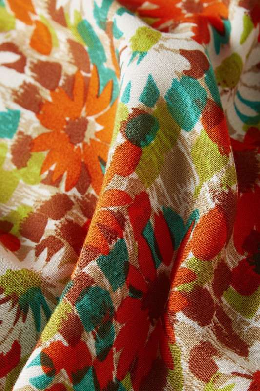 Lisa Flared Blouse Keylime Spicy Orange