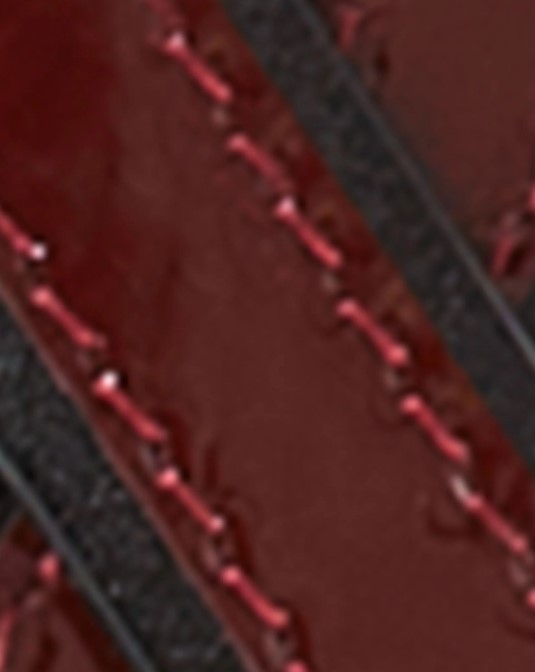 2-Tone Patent Belt Cabernet Red