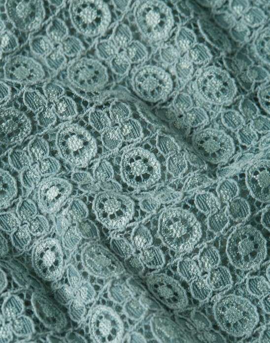 Elia Blouse Branco Lace Silver Green