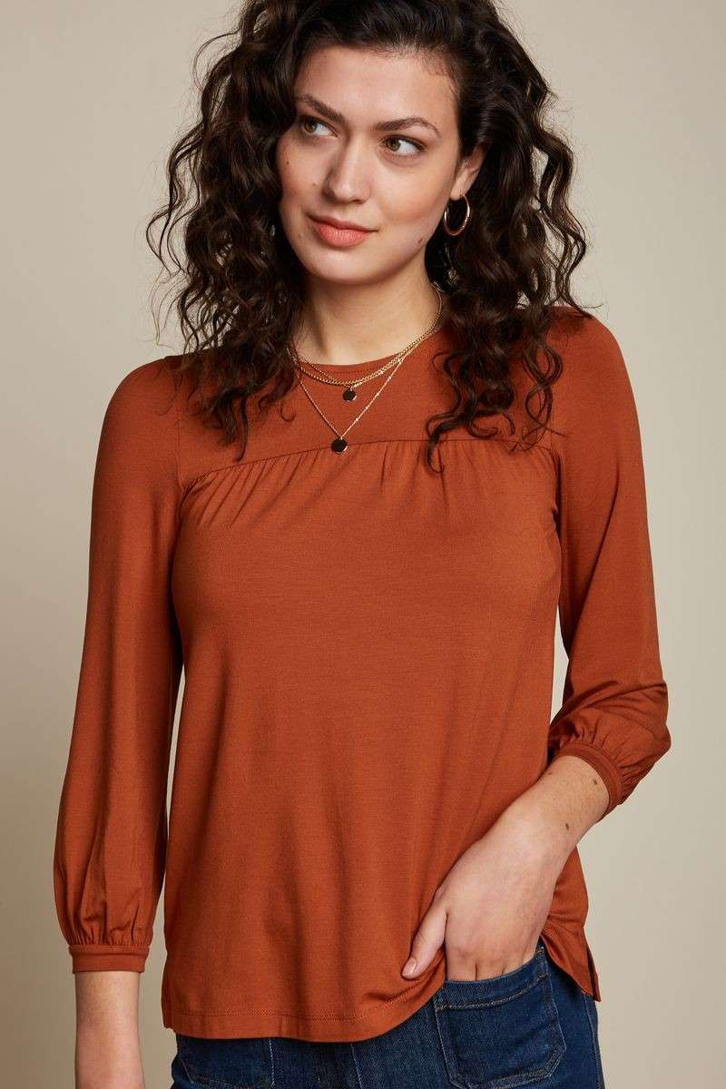 Luella Top Ecovere Light Cognac Orange